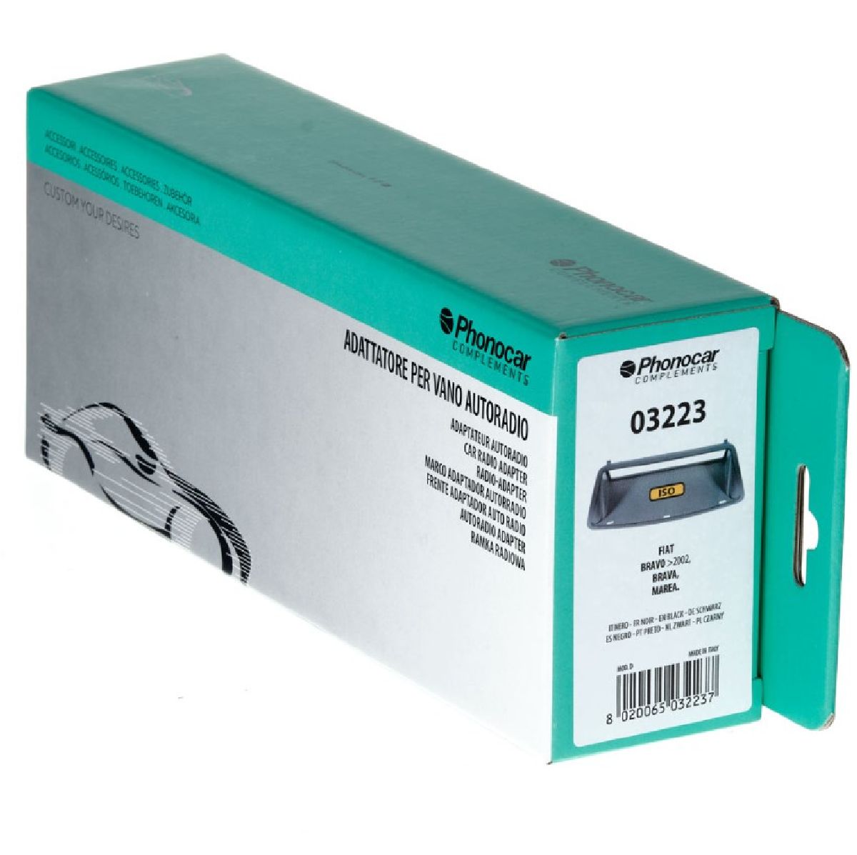 Kit Radioblende schwarz Fiat