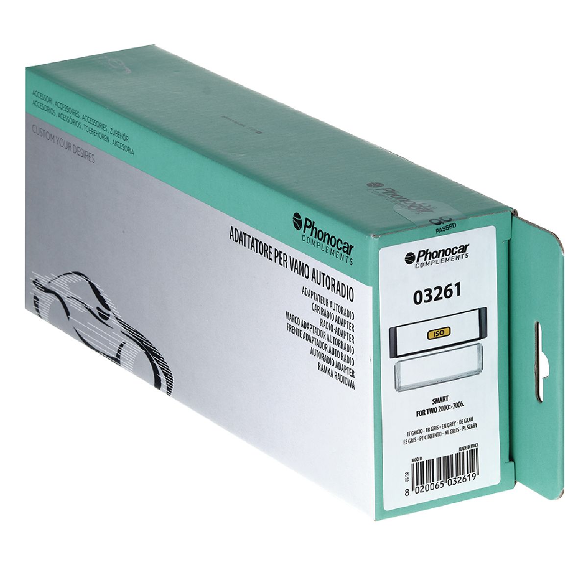 Radioblende mit Montagerahmen grau Smart