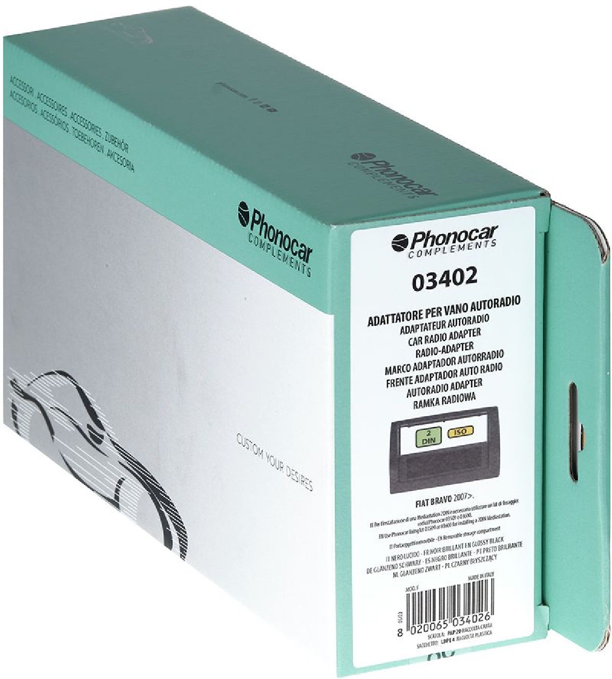 Radioblende Schwarz Fiat