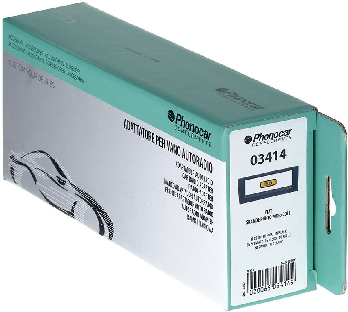 Radioblende Schwarz Abarth/Fiat