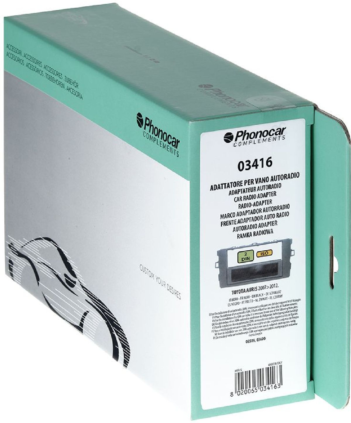 Radioblende Schwarz Toyota