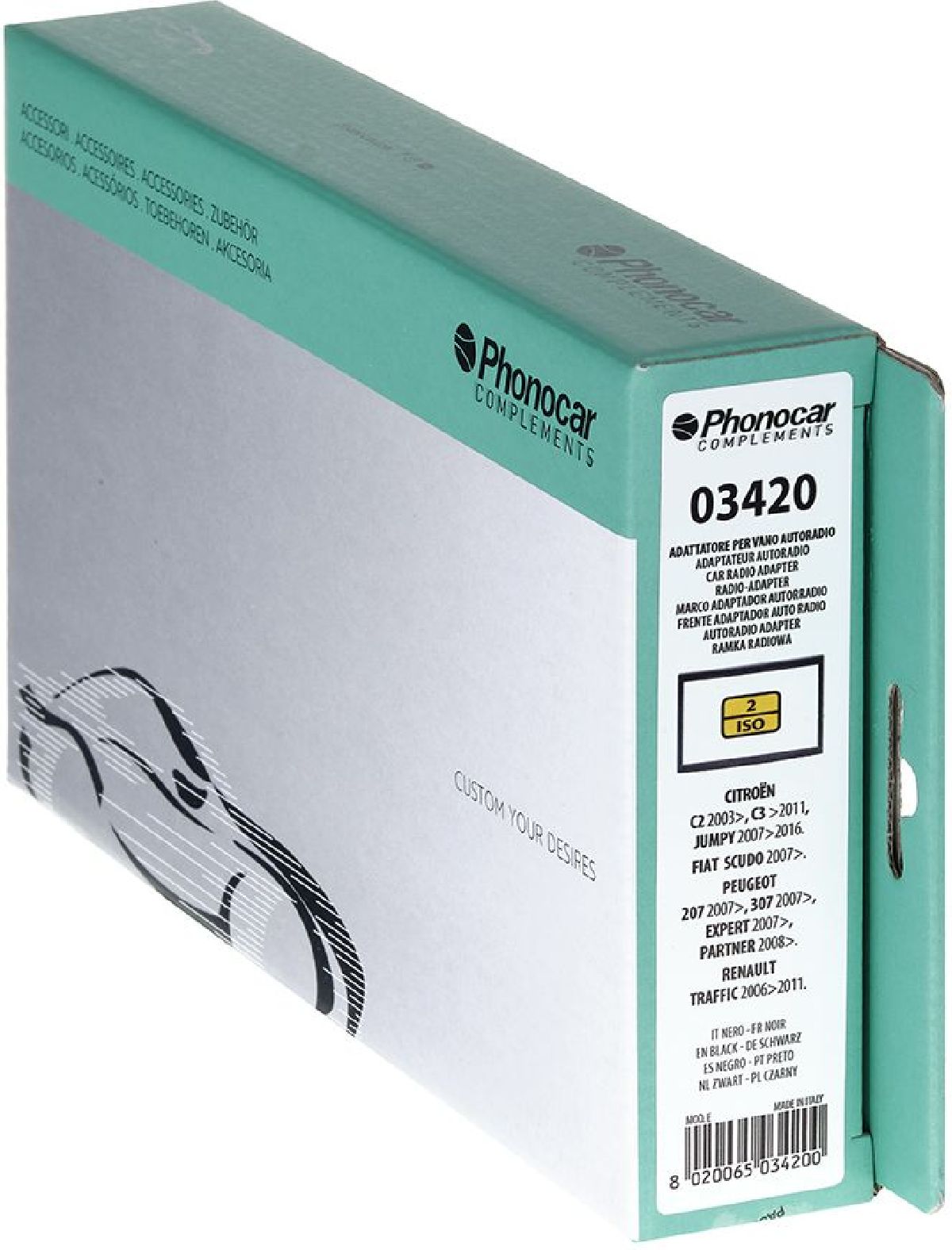 Radioblende Schwarz Citro�n/Fiat/Peugeot