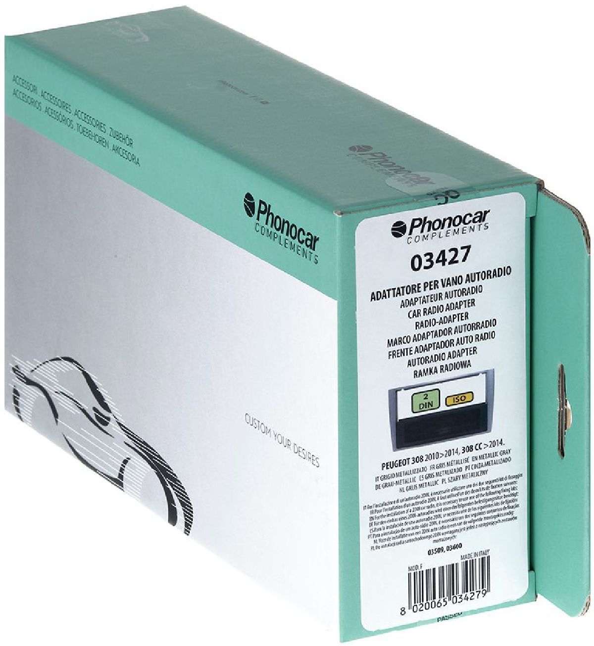 Radioblende Metallgrau Peugeot