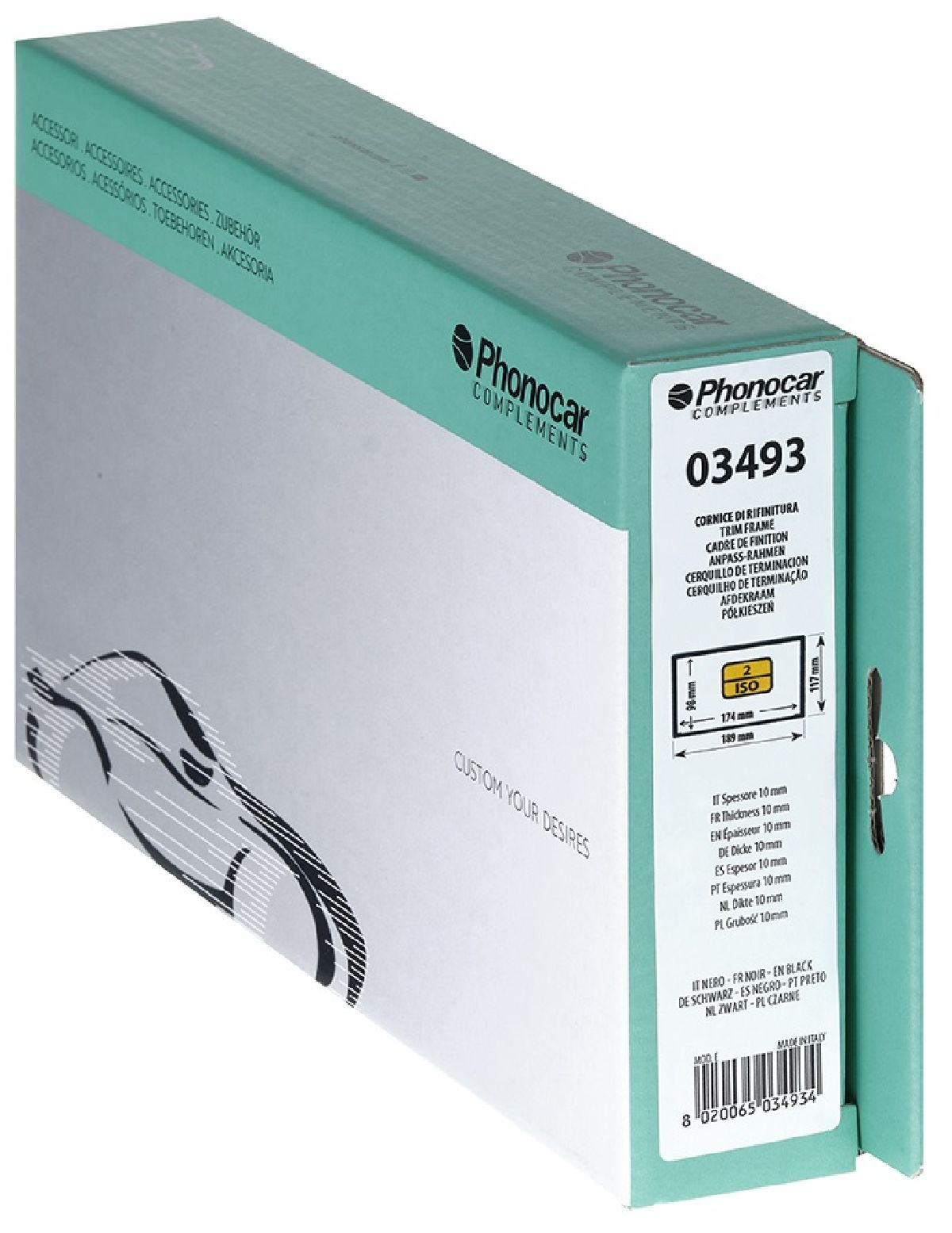 Anpass-Rahmen schwarz 2 ISO