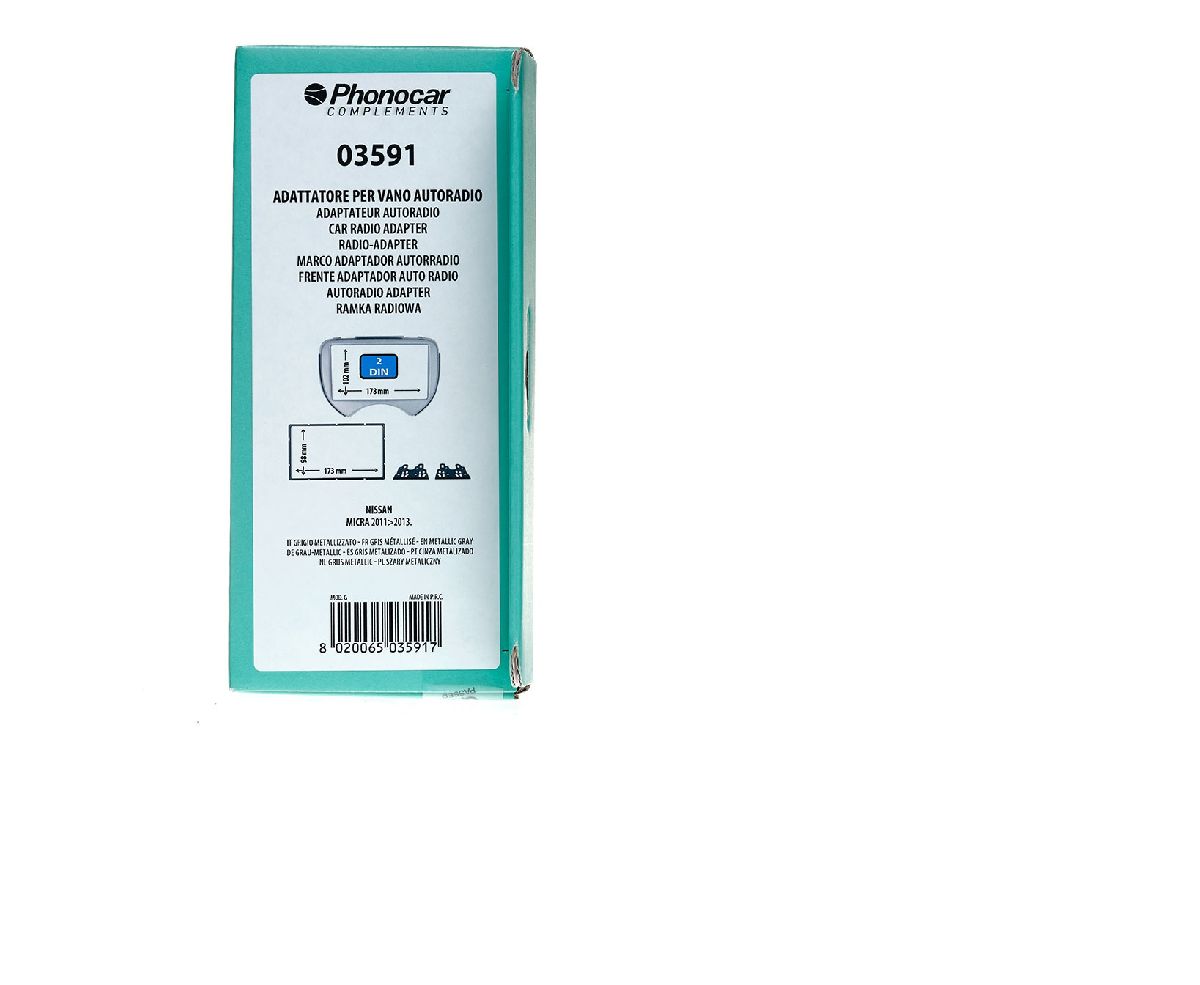 Kit Radioblende grau-metallic Nissan