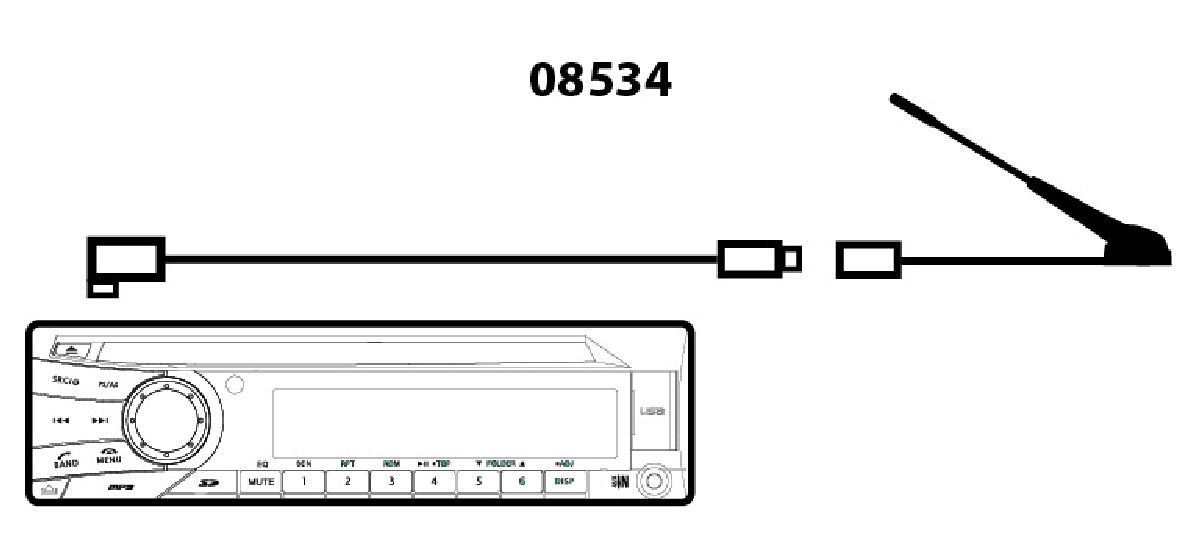 Antennenadapter mit 30cm Kabel Fakra --> ISO