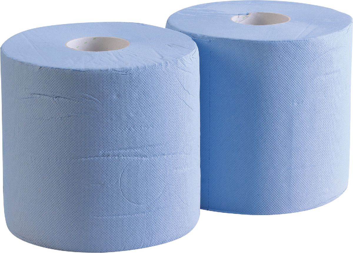 Putztuchrollen 2-Lagig, Blau, 2 Stück