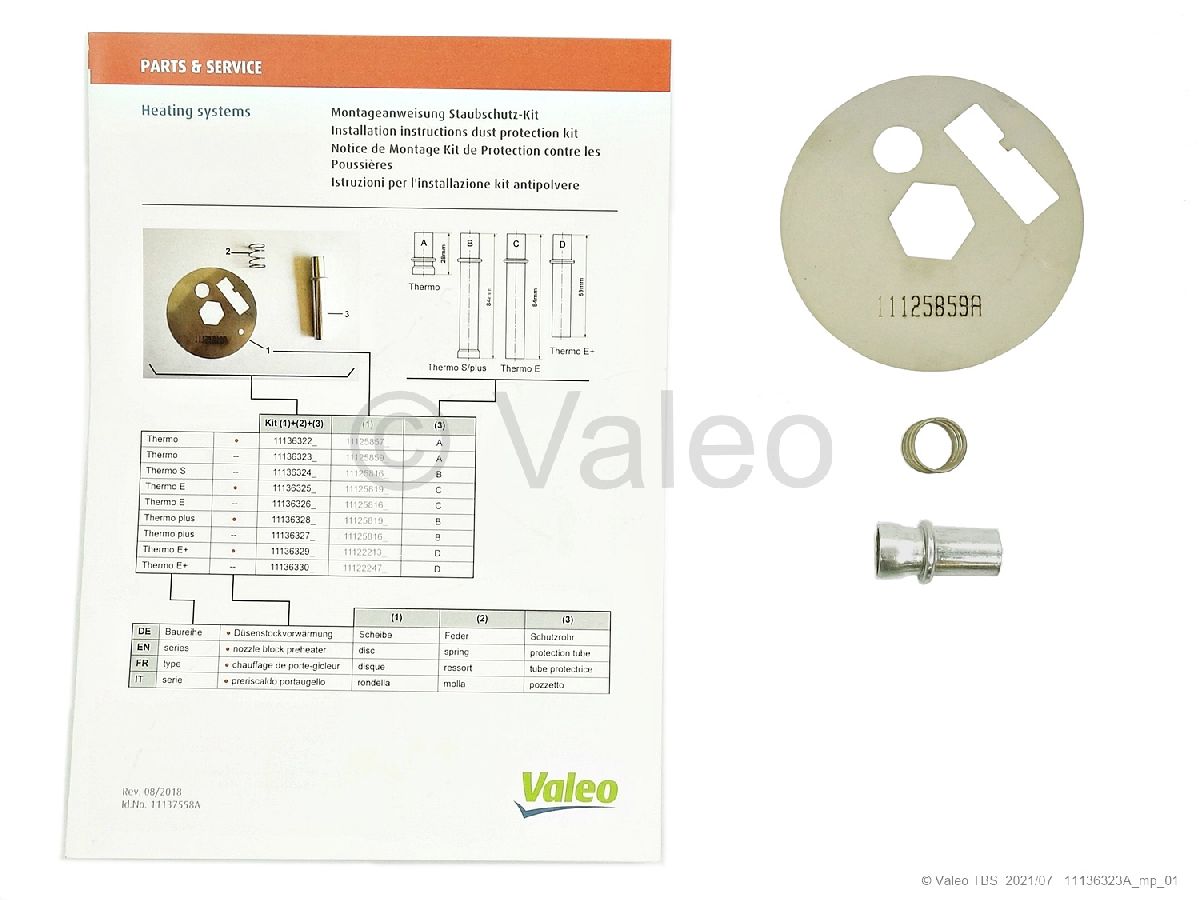 Staubschutzkit Thermo ohne DVW