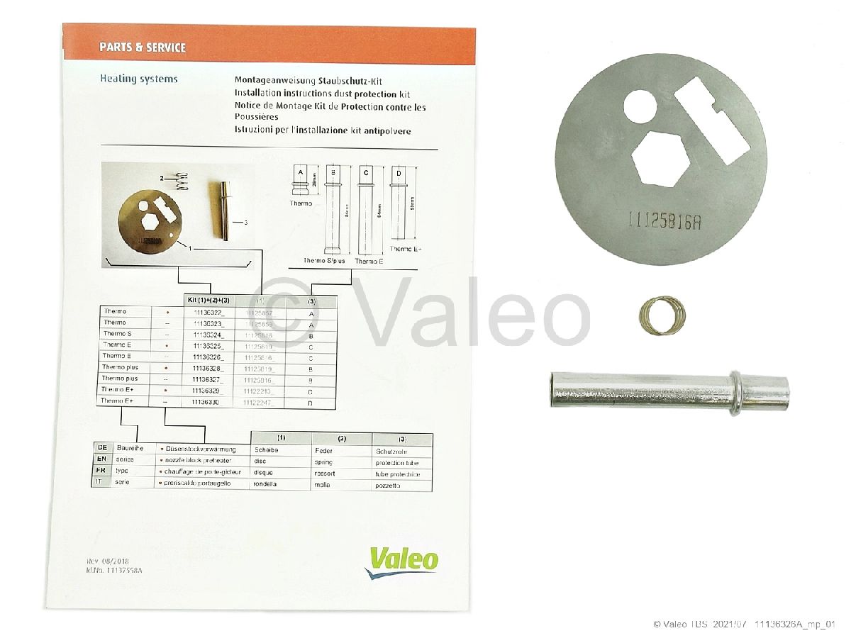 Staubschutzkit Thermo E ohne DVW