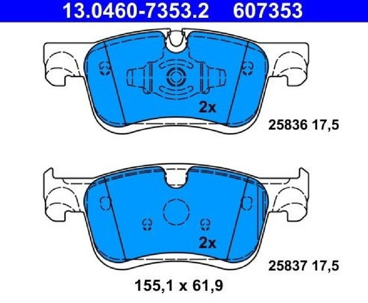 Bremsbelagsatz, Scheibenbremse