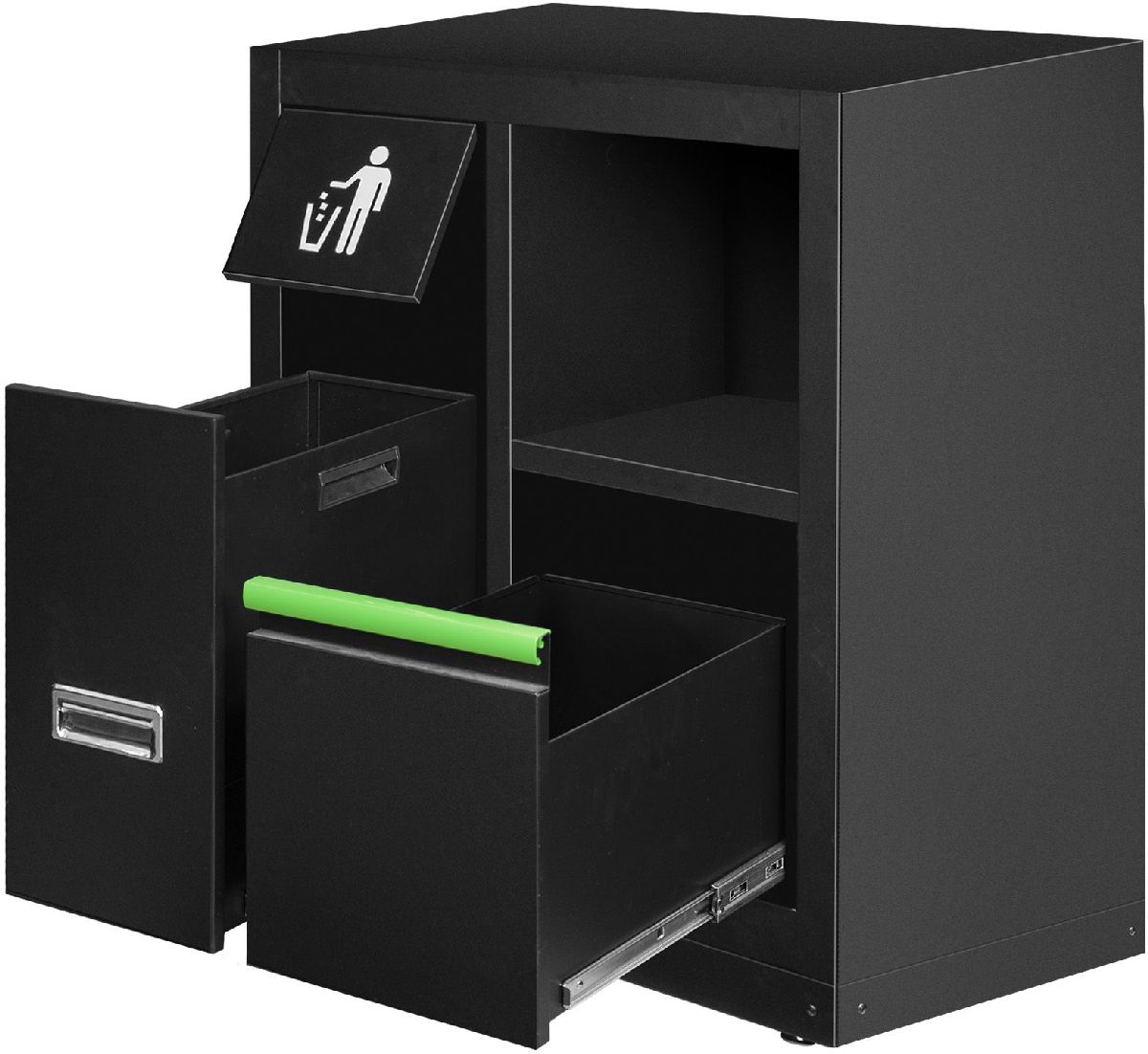 Schrank mit 3 Schubladen und Papierrollenhalter