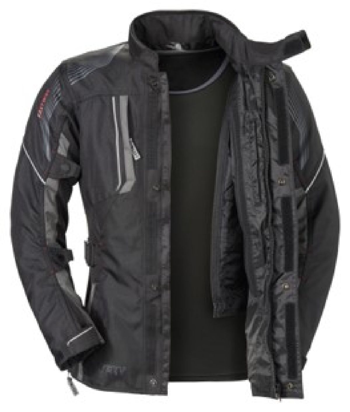 Textiljacke, Grsse 48 schwarz/grau