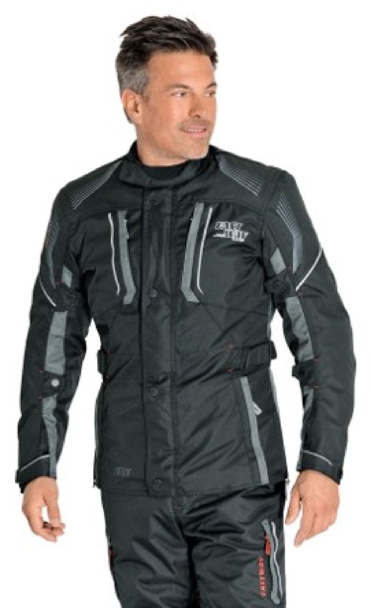 Textiljacke, Grsse 48 schwarz/grau