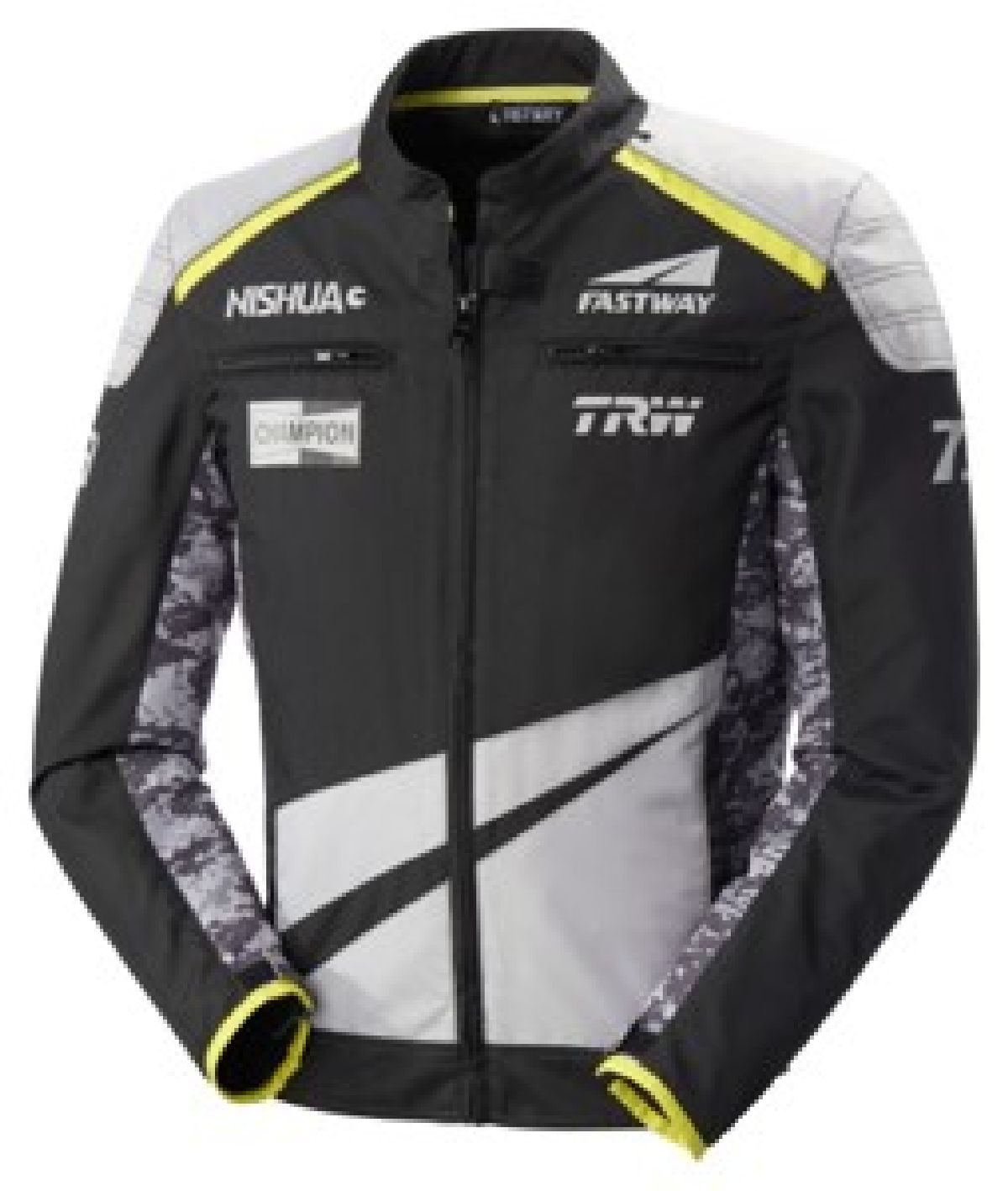 Teamjacke, Grsse M schw/grau/camo/lime