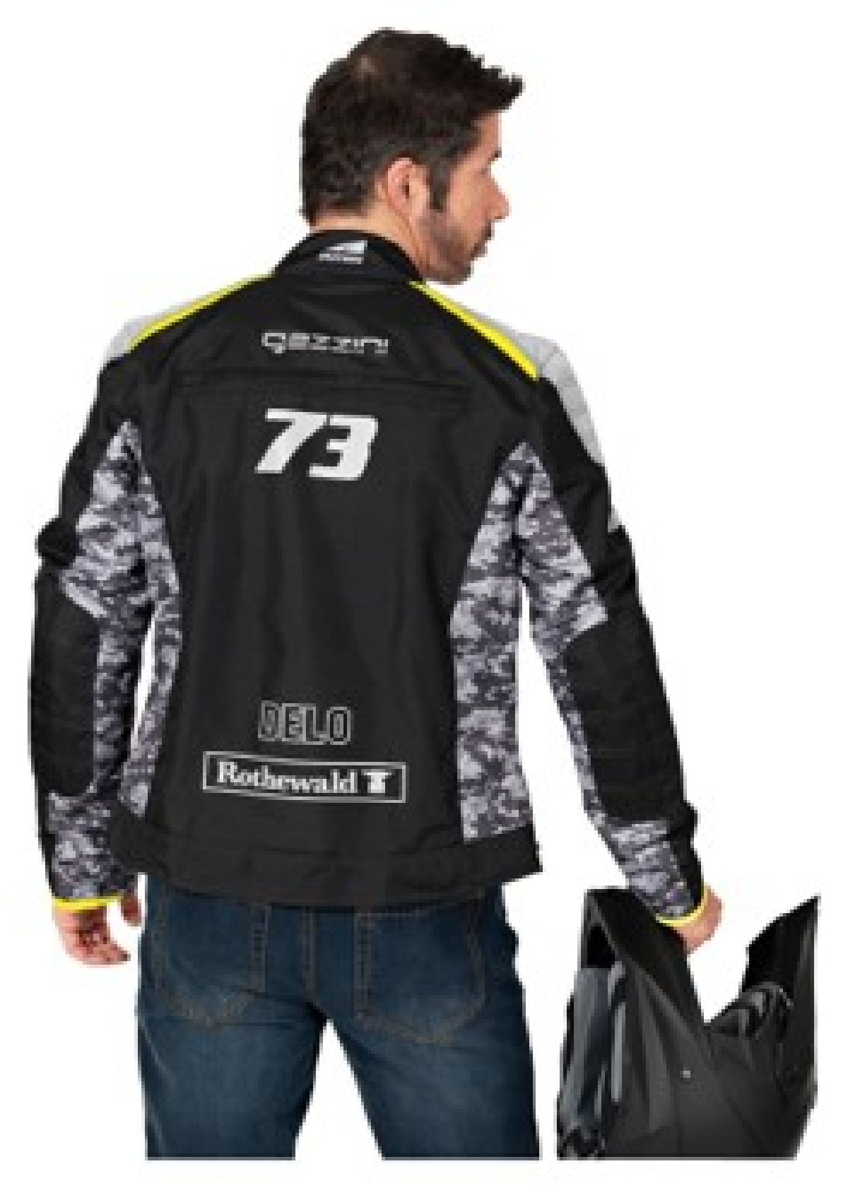 Teamjacke, Grsse M schw/grau/camo/lime