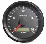 VDO Drehzahlmesser Cockpit International 80 mm 6000 min/1 12/24V mit EBZ+WK