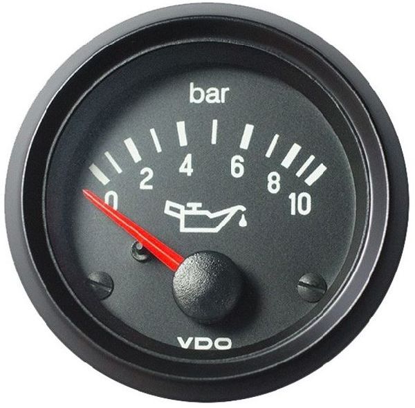 VDO Manometer Cockpit International 52 mm 10 bar 12 V Motor�ldruck