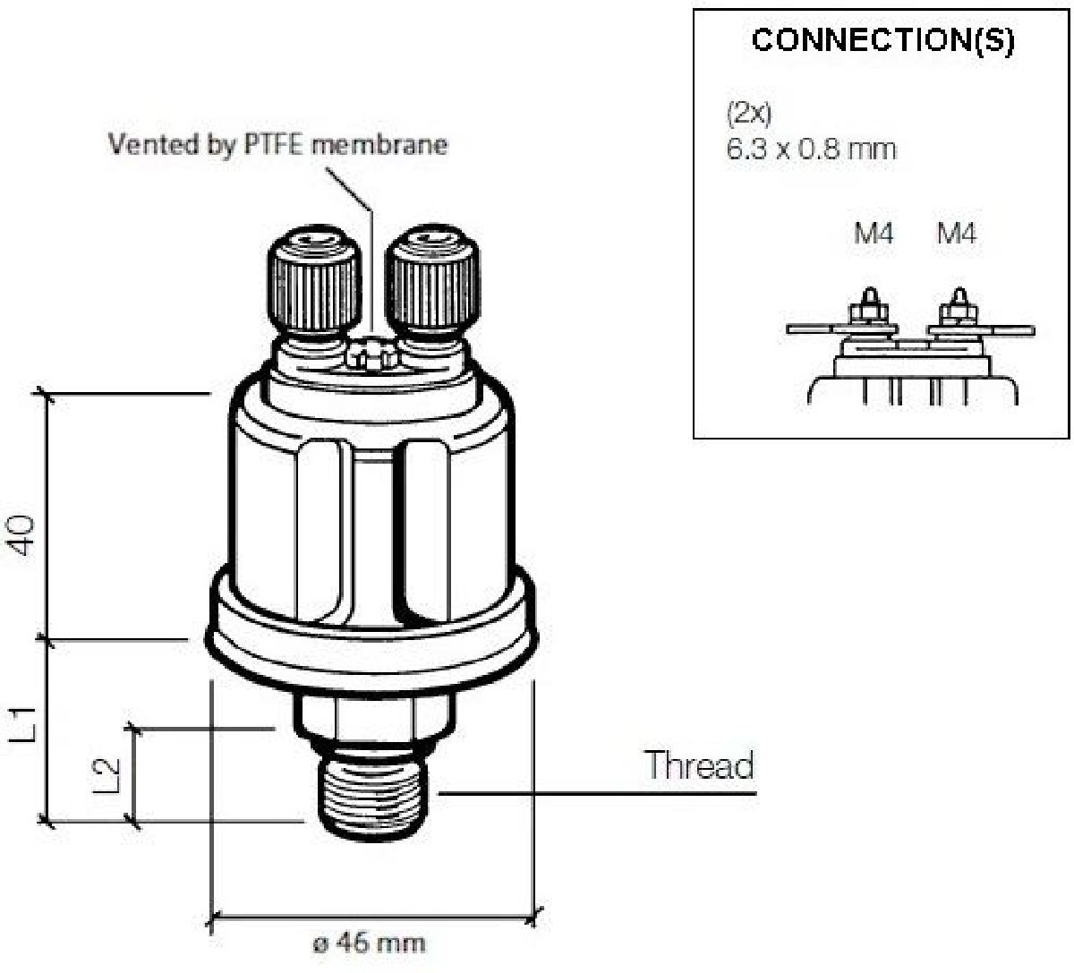 VDO Geber 25B 1/8"27 NPTF