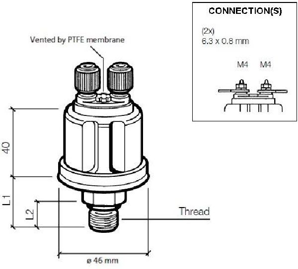 VDO Geber 25 bar 1/8