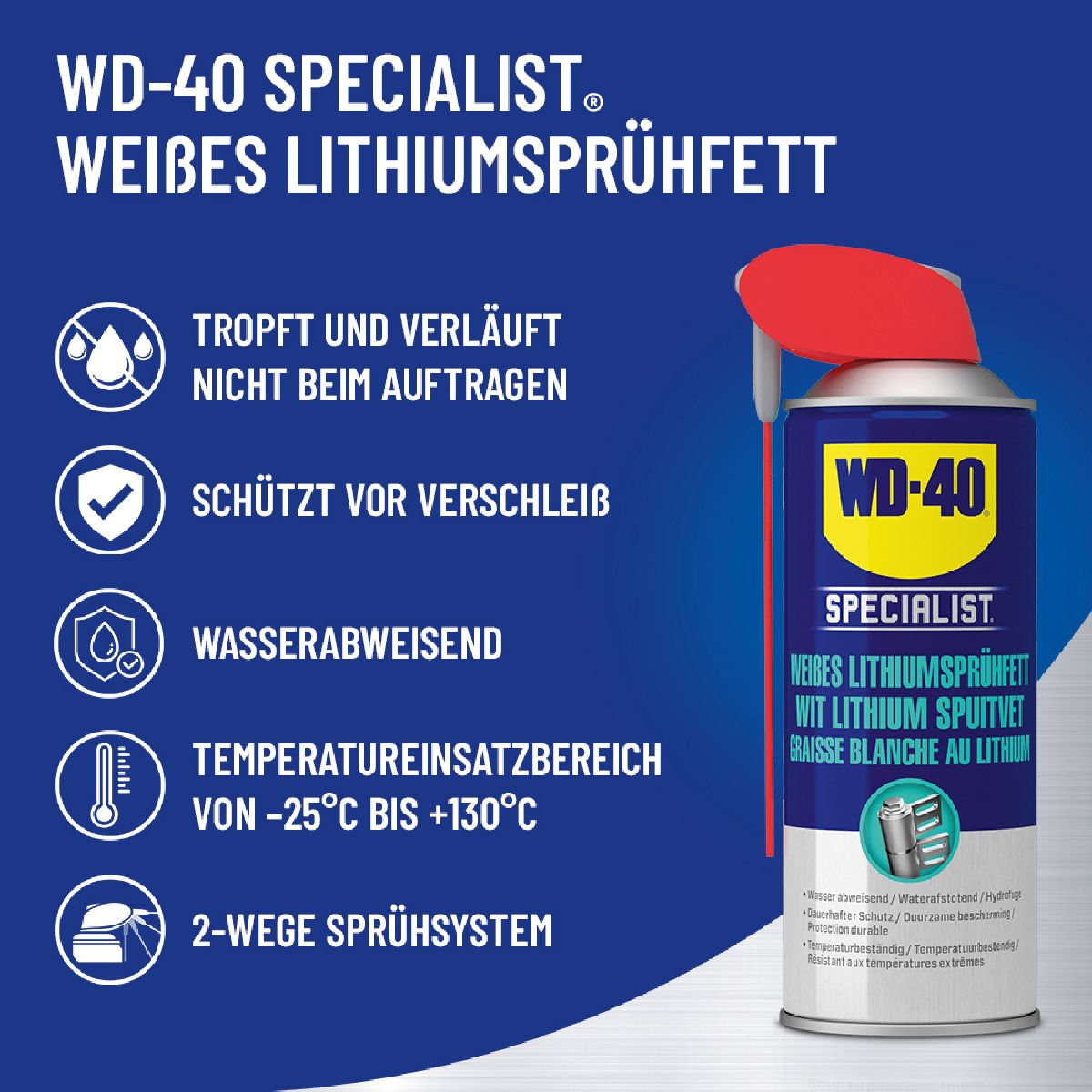WD-40 Specialist Weisses Lithiumspr�hfett 400ml