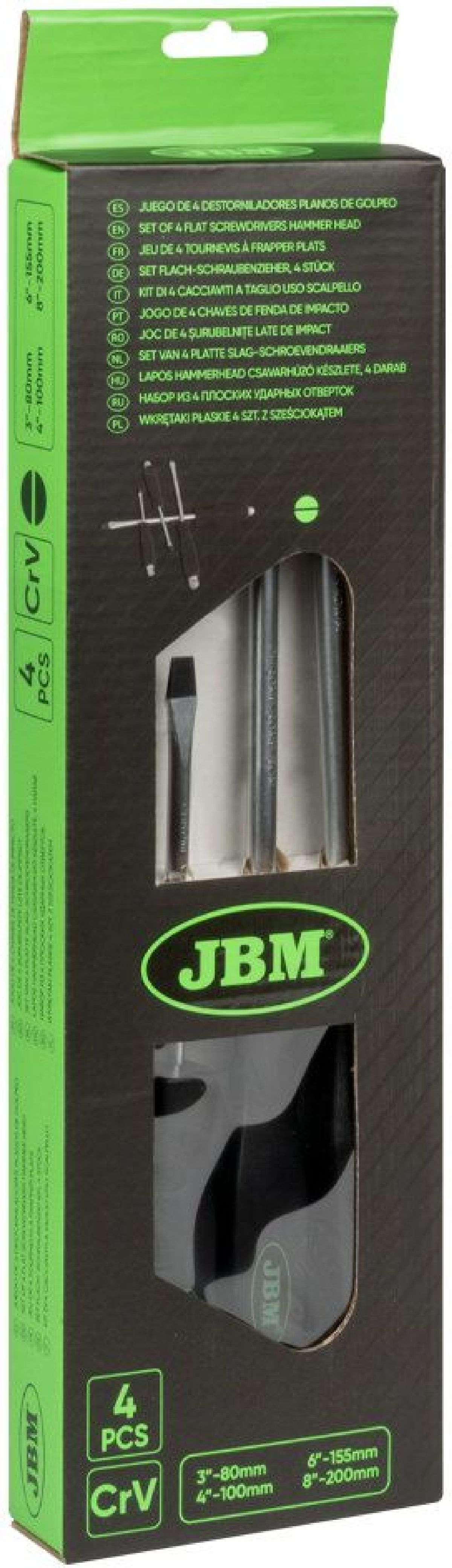 Set Flach-Schraubenzieher 4-teilig