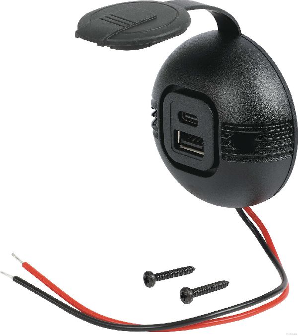 Steckdose mit USB-Anschluss USB-A + USB-C / 12-24V / 5500mA