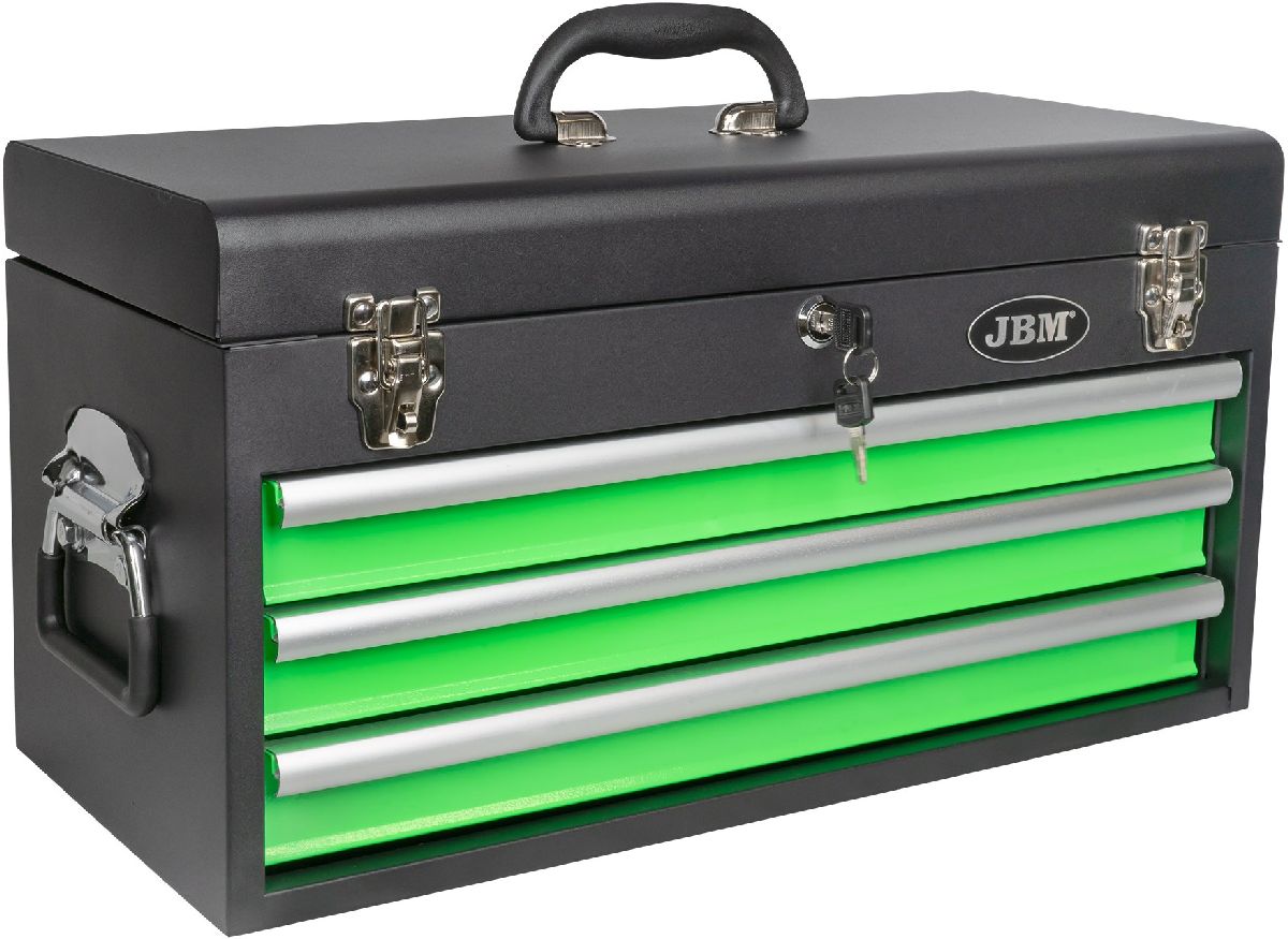 Werkzeugkiste mit 3 Schubladen und Oberfach