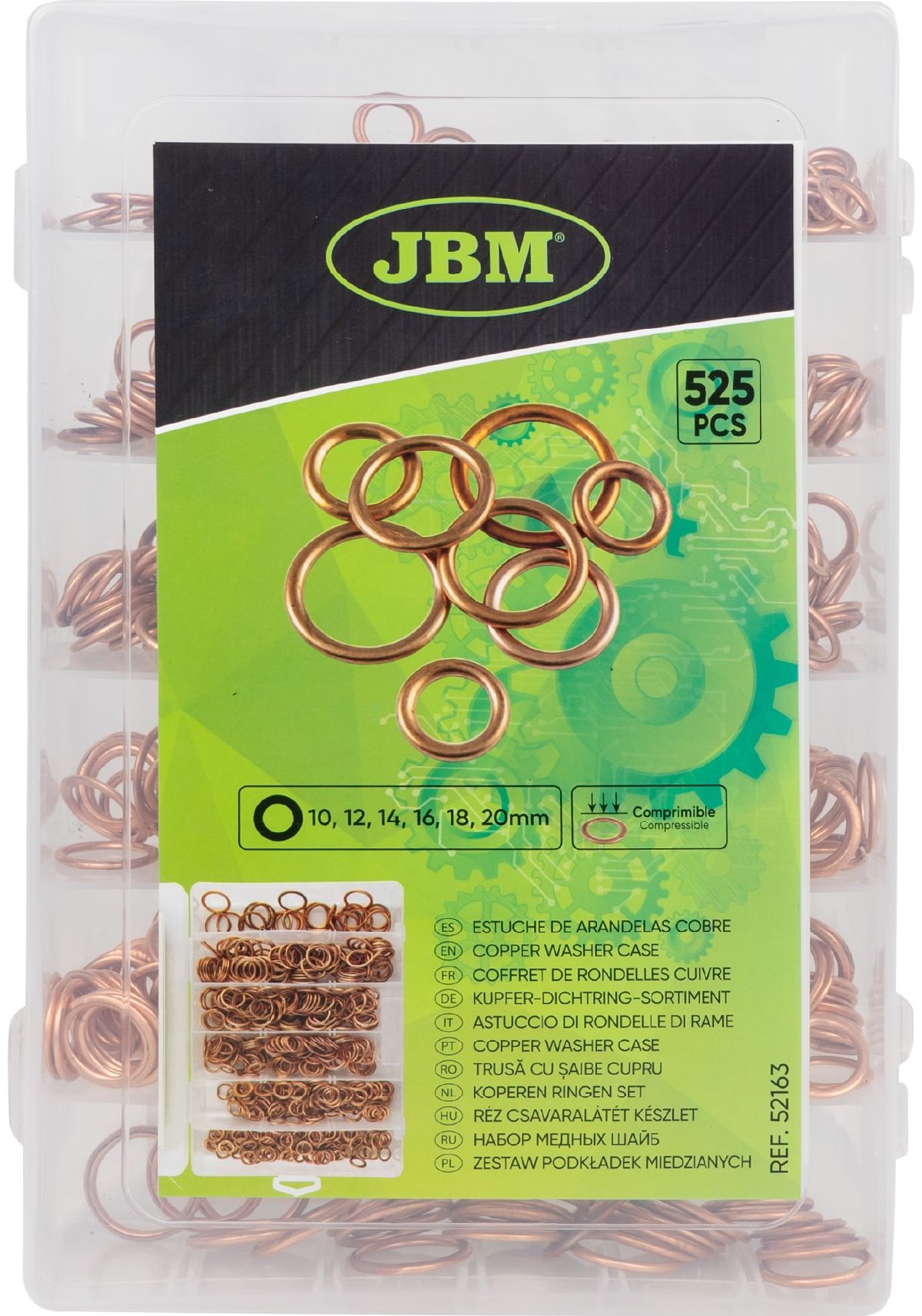 Set Kupferdichtringe �lablassschrauben 525-teilig