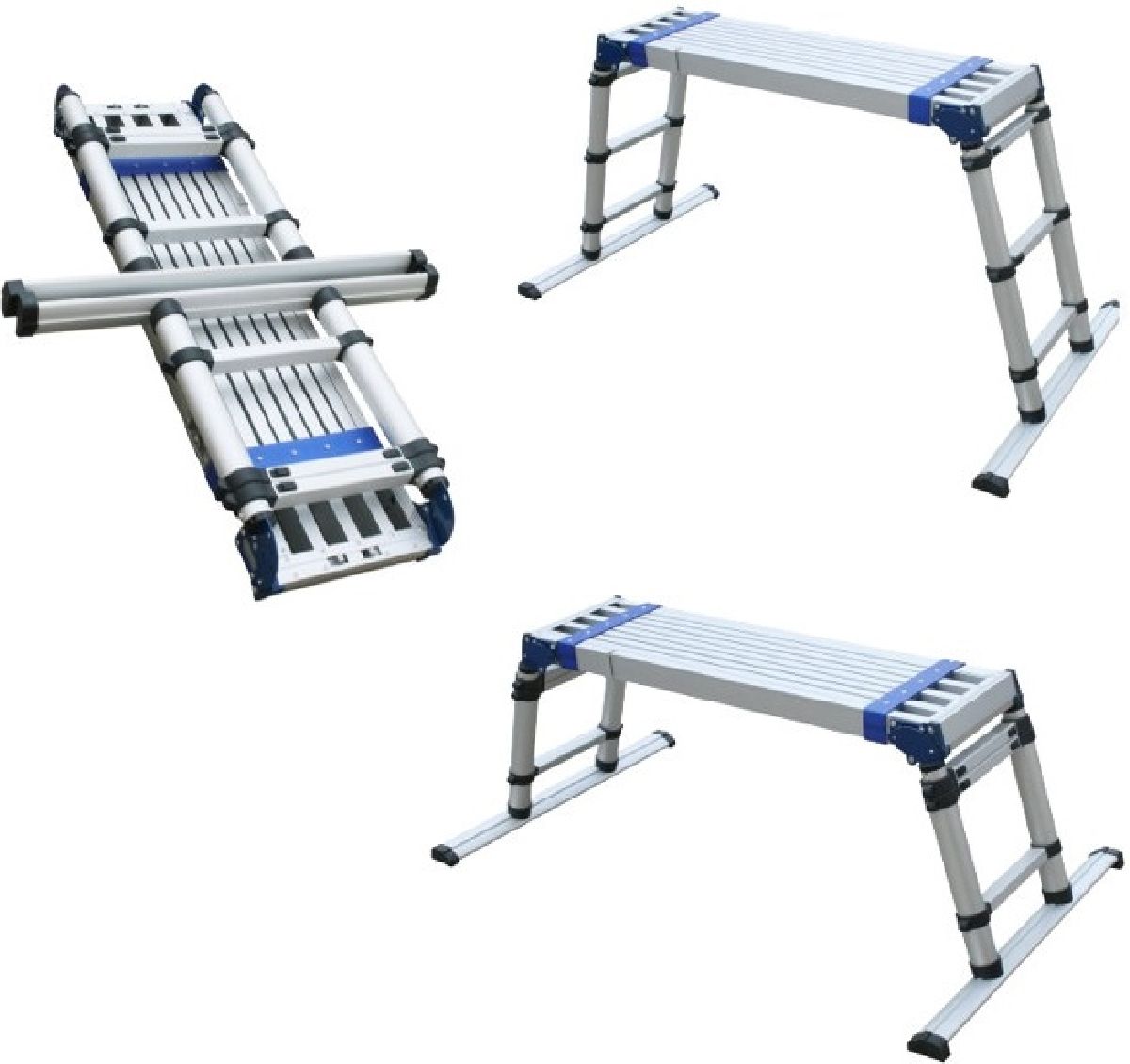 Steigleiter-B�hne teleskopisch Aluminum, 150Kg