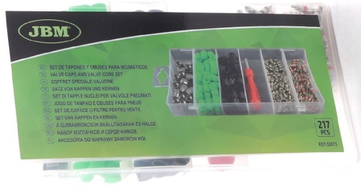 Ventil- und Ventilkappenset 217-teilig