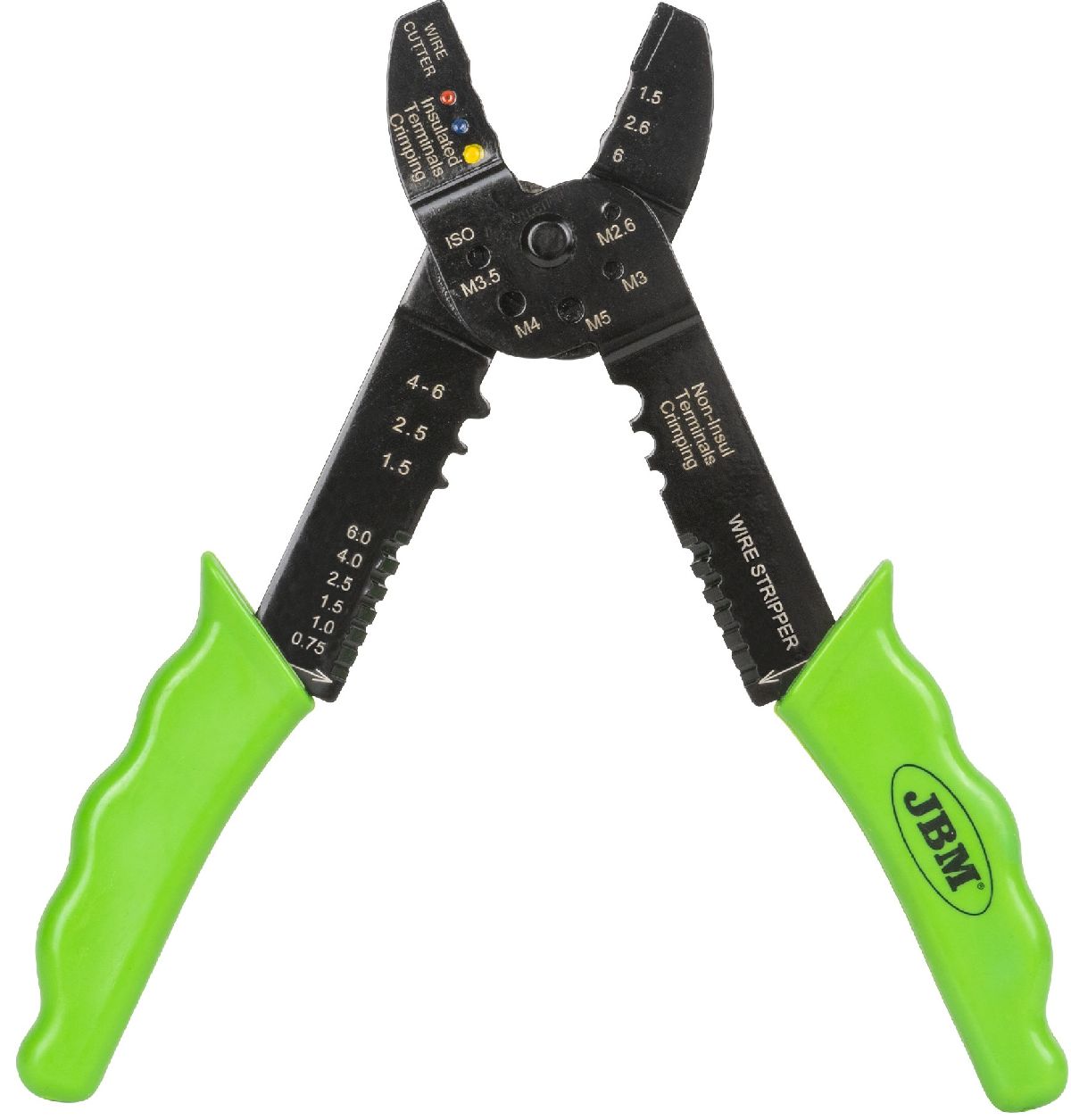 Kabelschuhzange f�r isolierte und nicht isolierte Klemmen 9