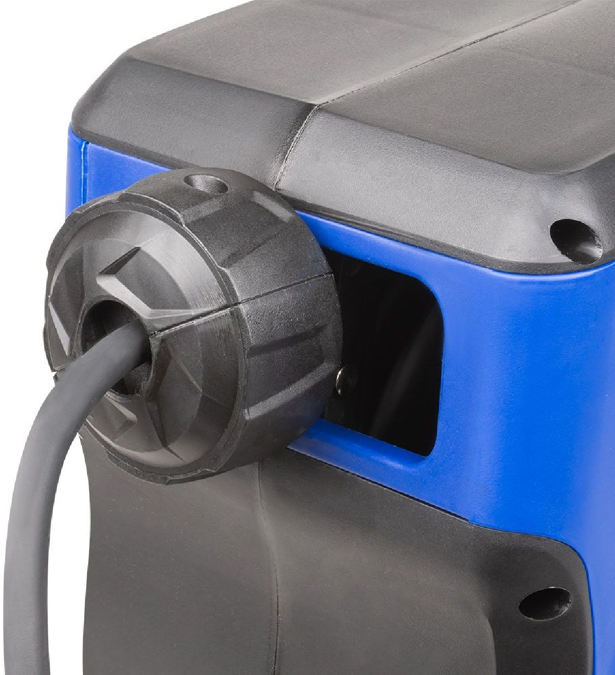 Kabel-Aufroller 230V, blau 12 Meter