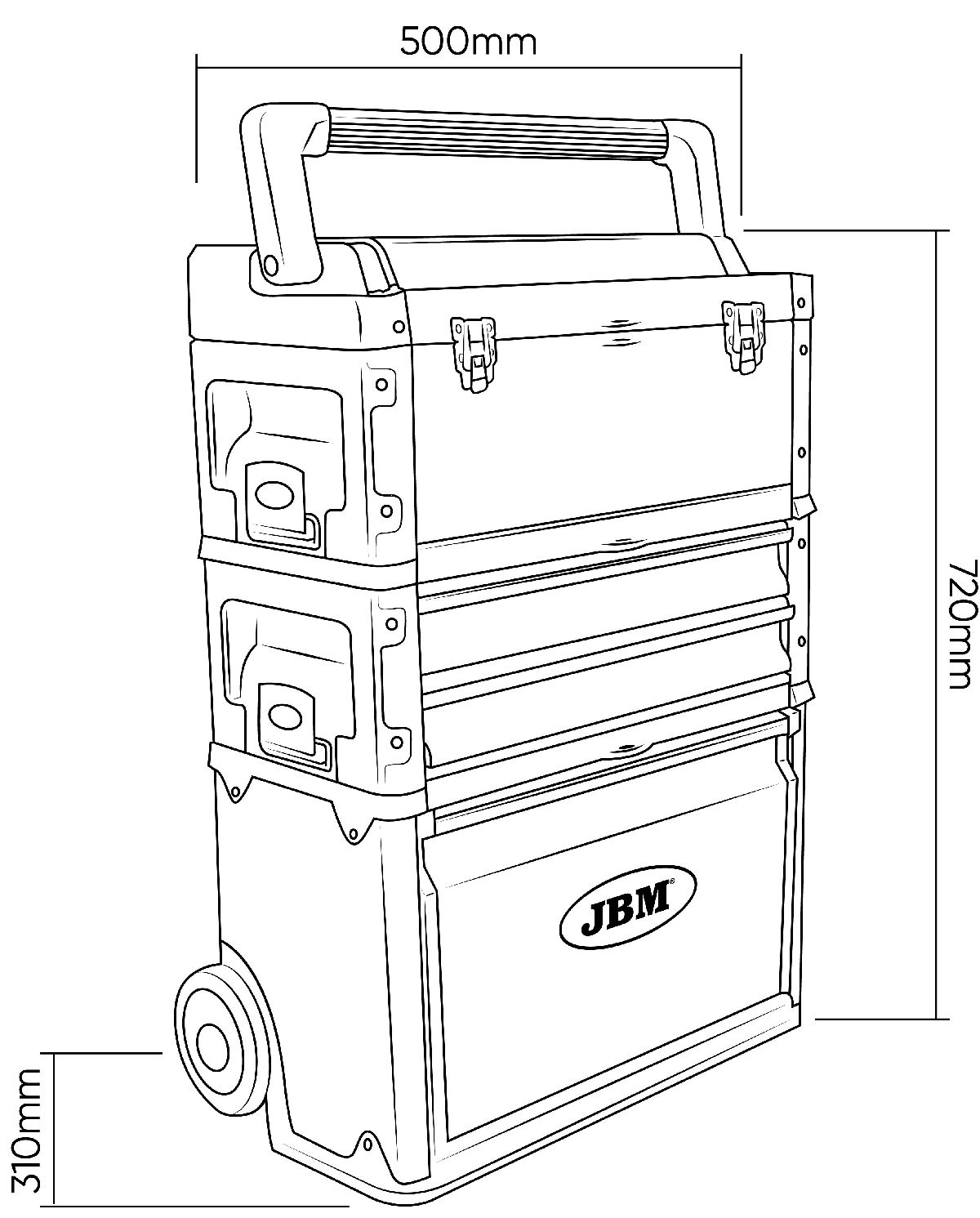 Werkzeugtrolley 97-teilig