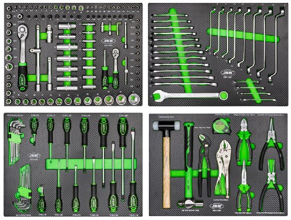 Werkzeugsortiment EVA Kohlefaser 4 Module