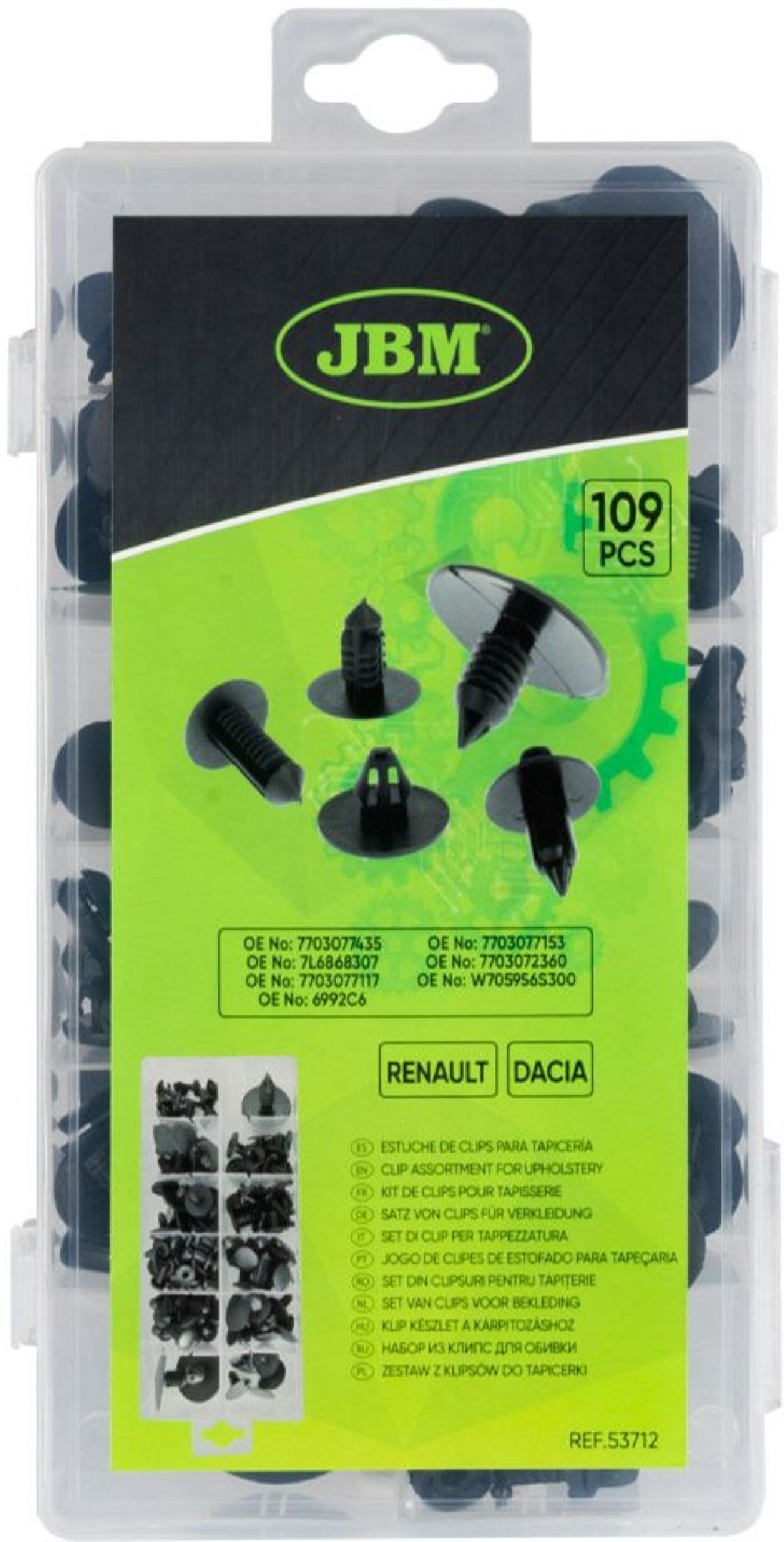 Clip-Set Renault, Dacia 109-teilig