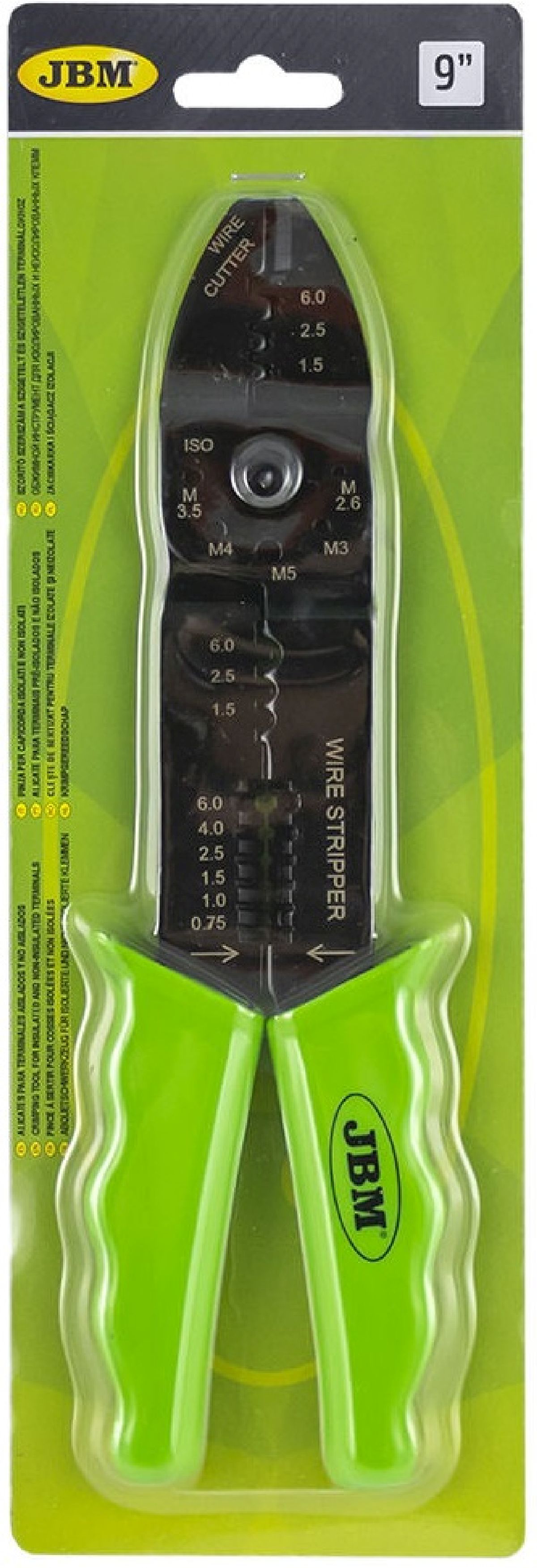 Kabelschuhzange f�r isolierte und nicht isolierte Klemmen 9