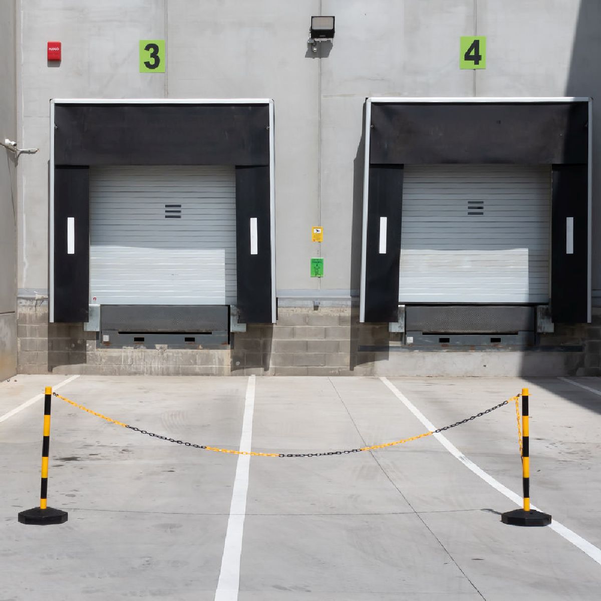 Schutzgel�nderpfosten gelb/schwarz