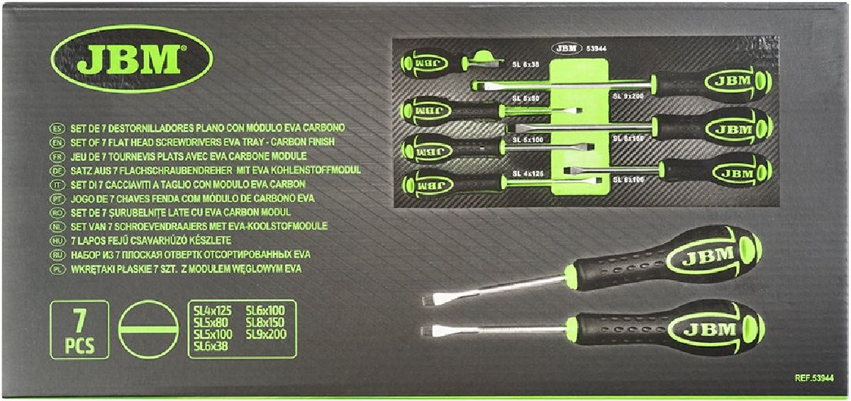 Schraubendreher-Set flach 7-teilig