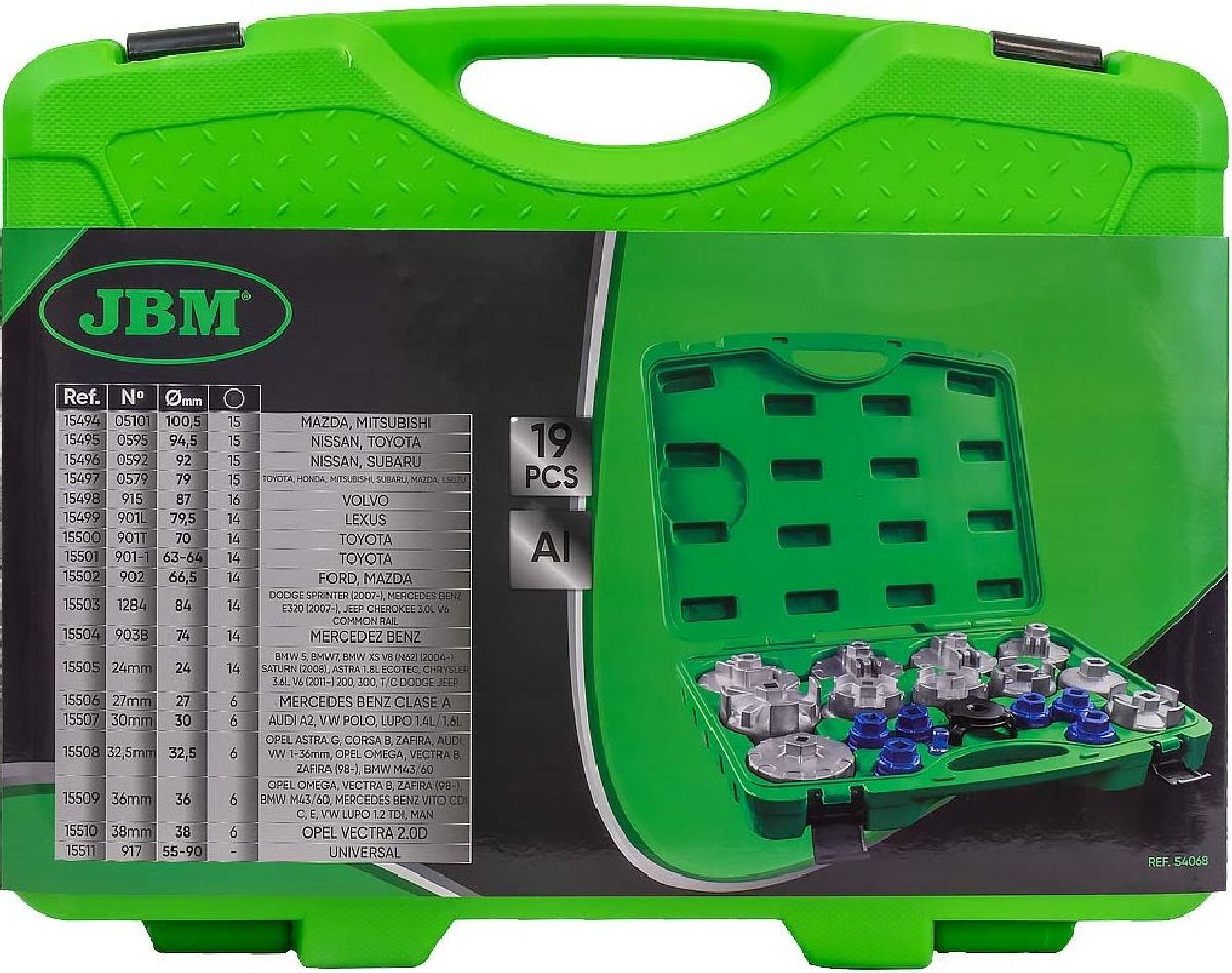 �liflterschl�ssel-Set Aluminium 19-teilig