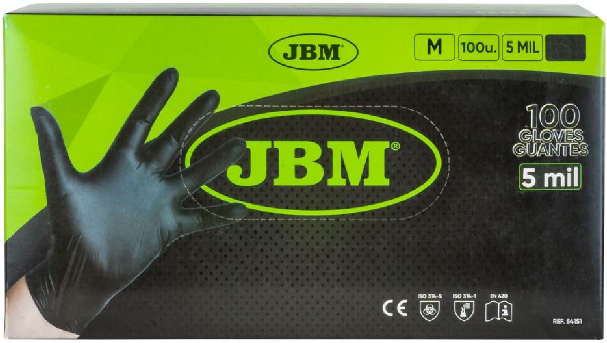 Einweg-Nitrilhandschuhe 5 Mil. schwarz/Gr�sse M / VPE100