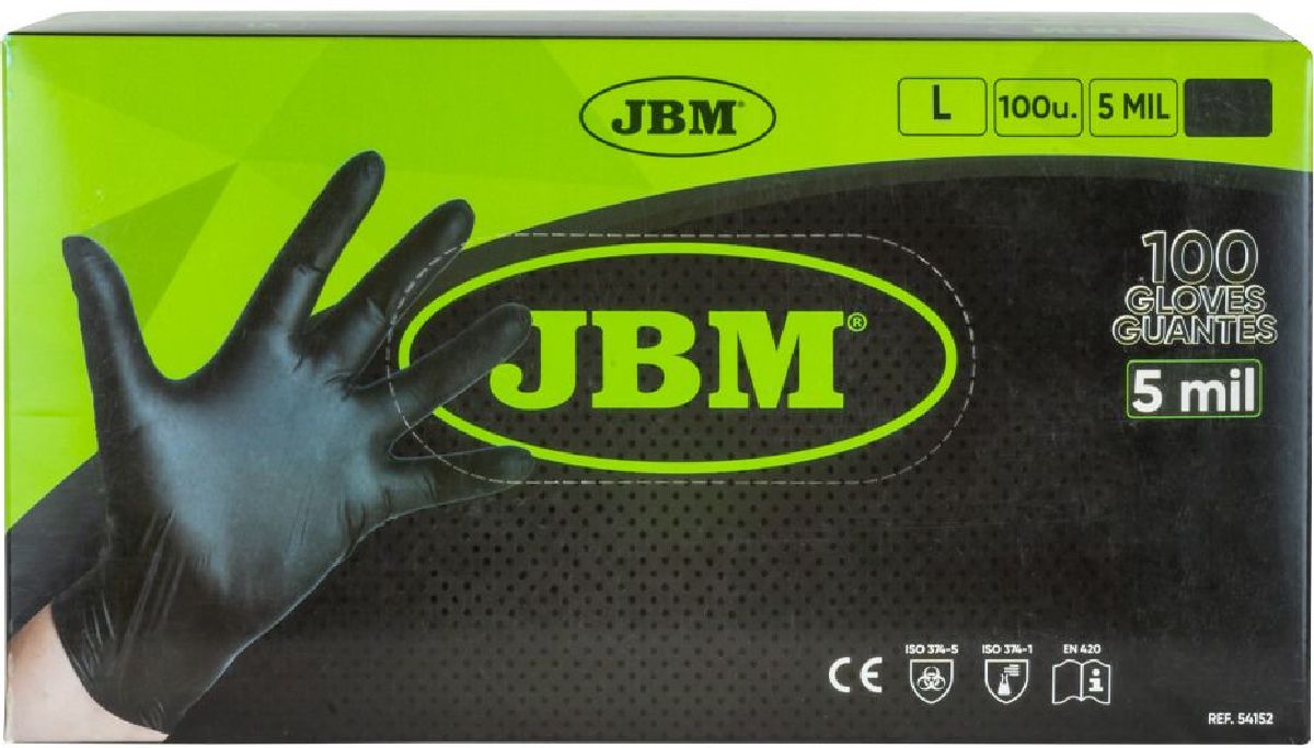 Einweg-Nitrilhandschuhe 5 Mil. schwarz/Grsse L / VPE100