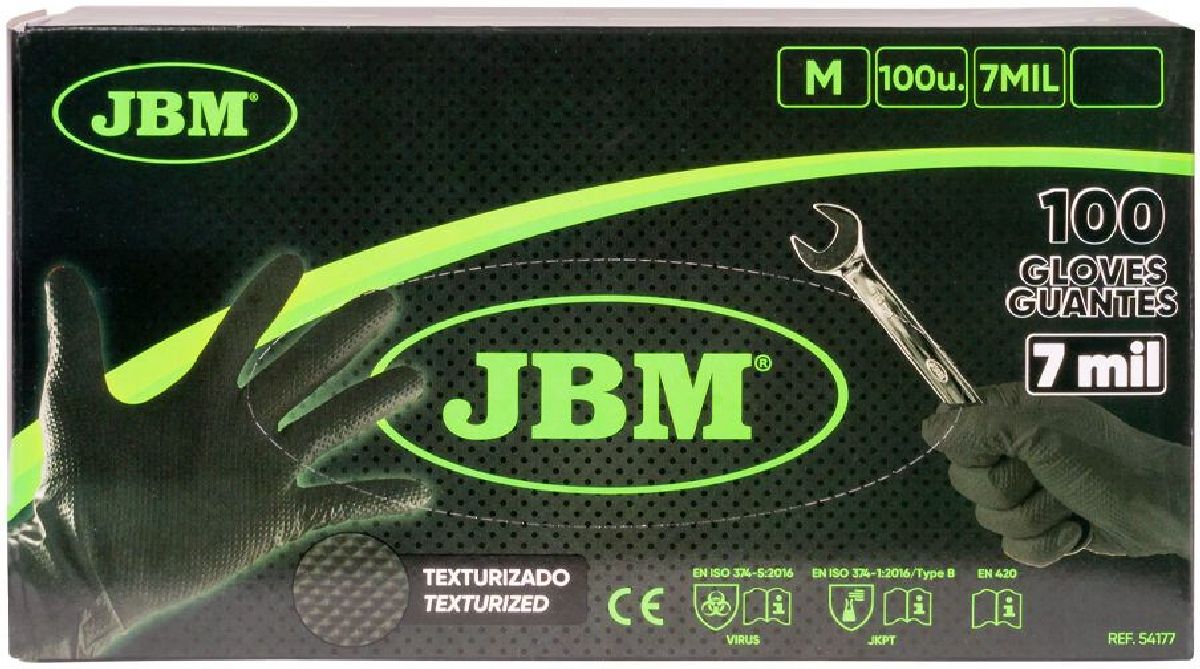 Einweg-Nitrilhandschuhe Diamant 7 Mil. schwarz/Gr�sse M / VPE100