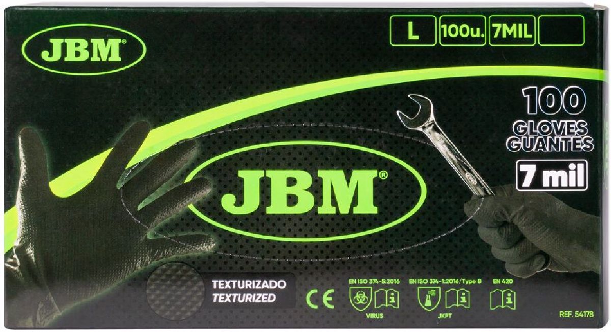 Einweg-Nitrilhandschuhe Diamant 7 Mil. schwarz/Grsse XL / VPE100