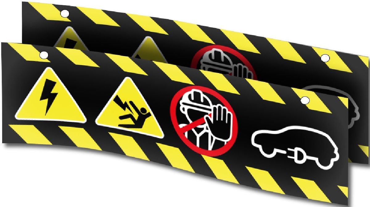 Warnschild Hochspannung Set