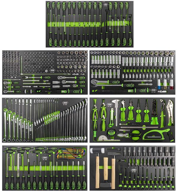 Werkzeugsortiment EVA Kohlefaser 7 Module
