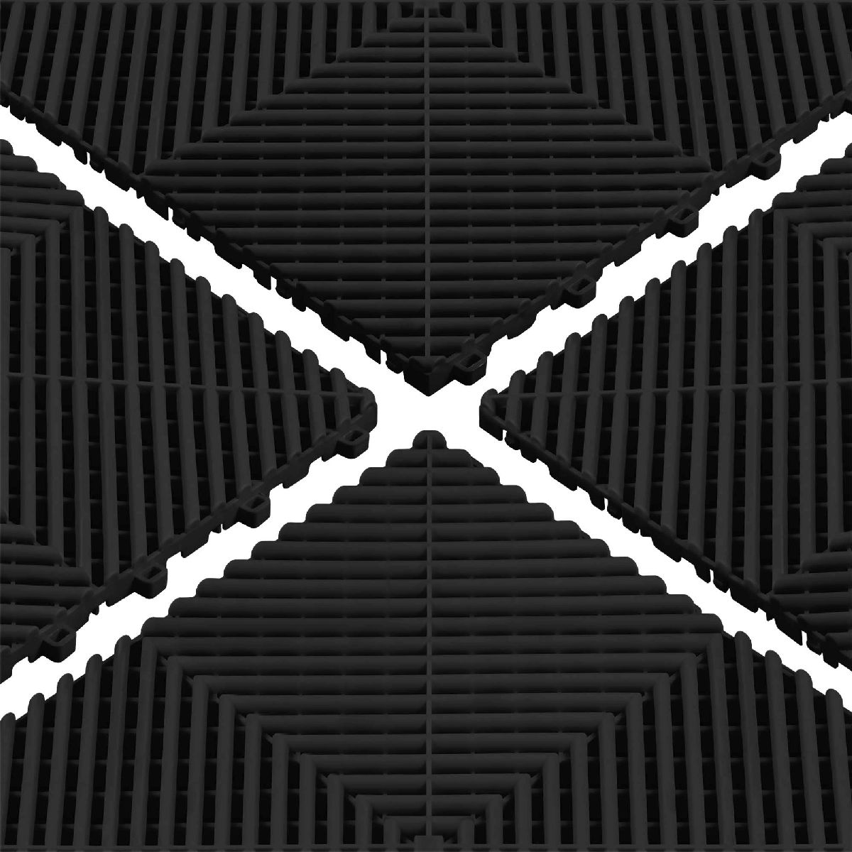 Bodenfliesse perforiert 40x40x1.8cm schwarz