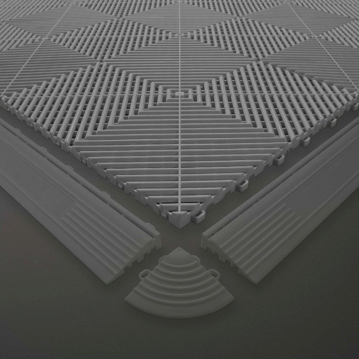 Bodenfliesse perforiert 40x40x1.8cm grau