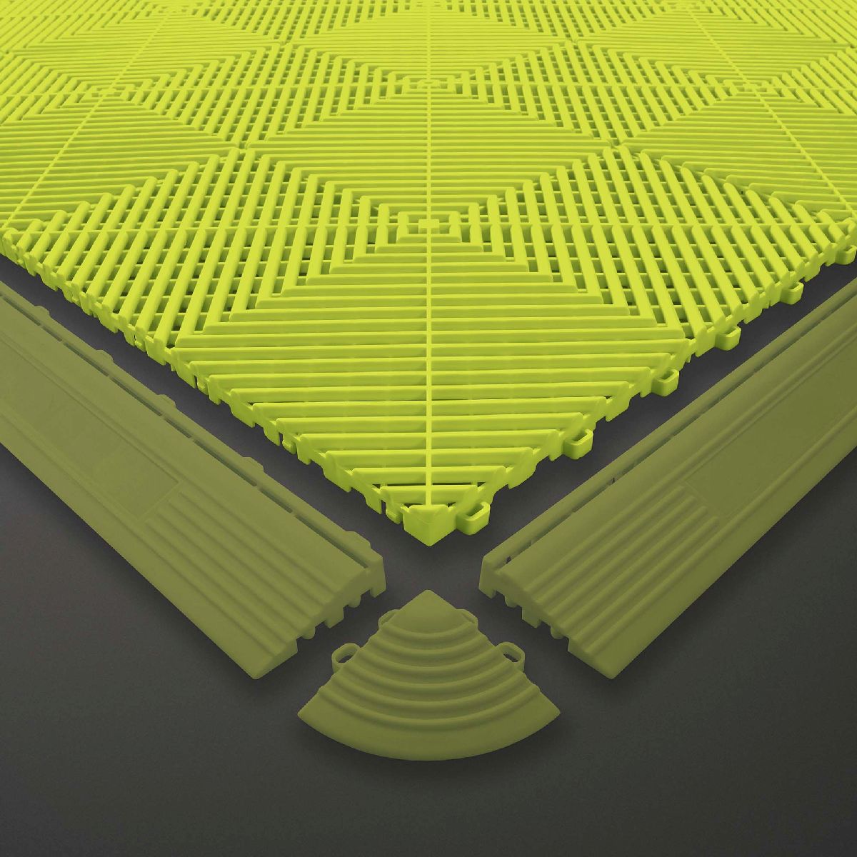 Bodenfliesse perforiert 40x40x1.8cm gelb