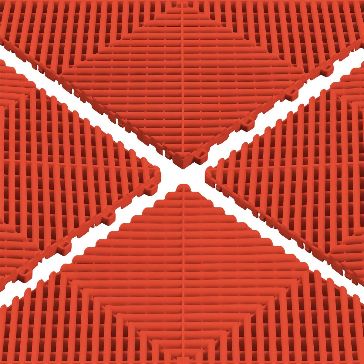 Bodenfliesse perforiert 40x40x1.8cm rot