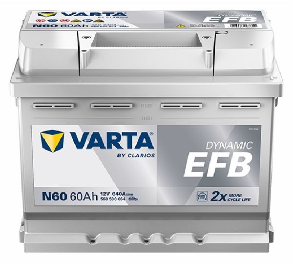 EFB-Batterie Dynamic EFB 12V 60Ah 640A LxBxH 242x175x190mm/S:0